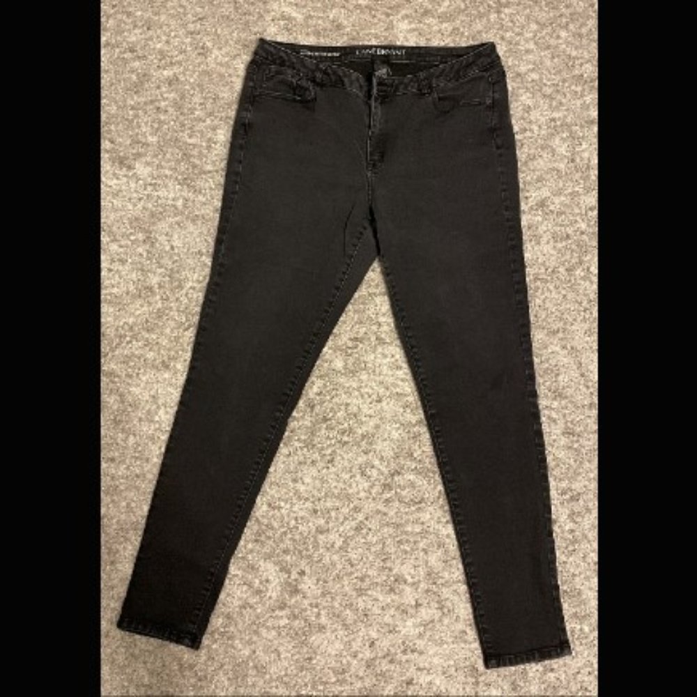 Lane Bryant Black Super Stretch Skinny Jeans - 18L